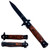 Falcon Stiletto (Wood) A/O Pocket Knife [9" Overall Black 440 Stainless Steel]