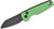 Parakeet Button Lock [Milled Green Aluminum Handle] Pocket Knife [2.46" Black Nitro-V] Kizer Cutlery V2706A5