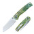 DEFCON Artifact (Green & Yellow) Marble Resin Axis Lock Pocket Knife (3.25" Satin Sheepfoot 14C28N) TD024GNYL