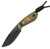 Buddy Fixed Blade Knife Ultem PEI (3" Black PVD Nitro-V) Kizer Cutlery 1081A1