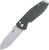 CRKT - Squid XM Button Lock Green G-10 Pocket Knife (3" Stonewash D2)