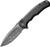 CIVIVI Mini Praxis (Black Aluminum) Button Lock Pocket Knife [3" Damascus] C18026E-DS1