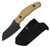 Bulldog Fix (Brown G10) Fixed Blade [2.97" Black Stonewashed 14C28N] Kizer Cutlery 1116A2