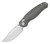 Phoca CC (Norplex UltreX Micarta Black) Clutch Lock Pocket Knife [2.9" Satin AEB-L] Kizer Cutlery V3780A3