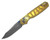 Pokiman CD (Yellow PEI) Clutch Lock Pocket Knife [3.16" Gray Stonewashed AEB-L] Kizer Cutlery V3789A3