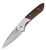 Spitfire (Aluminum + Mkuruti Wood) Liner Lock Pocket Knife [3.13" Acid Washed Shanxi Damascus Steel] Kizer Cutlery V3690A3