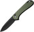 CIVIVI Elementum II (OD Green G10) Button Lock Pocket Knife [3" Black Stonewash Nitro V] C18062P-3