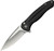 CIVIVI Kitefin (Black Aluminum) Button Lock Pocket Knife [3.25" Satin 14C28N Sandvik] C24091-1