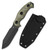 Sheepdog Survival (Green G10) Fixed Blade [5.28" Black Coating 1095] Kizer Cutlery 1105A4