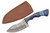 Damascus Blue Sky Wood Handle Fixed Blade (8.25" Overall)