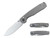 DEFCON Delta (Recurve) Gunmetal Aluminum Pocket Knife (3" Satin 14C28N) TD017GY
