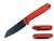 DEFCON Tier2 (Sheepfoot) Red Aluminum Pocket Knife (3.3" Black 14C28N) TD015RD