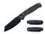 DEFCON Artifact (Black/Red) Carbon Fiber Axis Lock Pocket Knife (3.25" Black Sheepfoot 14C28N) TD024CFRDBK