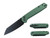 DEFCON Tier2 (Sheepfoot) OD Green Aluminum Pocket Knife (3.3" Black 14C28N) TD015OD
