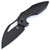 Kizer Megatherium Manual Knife Frame Lock Black Titanium [3.625" Black Stonewash S35VN] Wharncliffe Ki4502A2