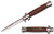9" Stiletto Wood Spring Assisted Pocket Knife