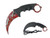 Red Camo Karambit Fixed Blade Hunting