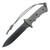 CRK Green Baret Fixed Blade Knife Gray Micarta [7.00" Black MagnaCut] Spear Point GB7-1000