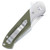 Kizer Vanguard Series Kane Manual Knife Liner Lock Green G-10 [3.50" Stonewash VG-10] Clip Point V4467A2