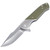 Kizer Vanguard Series Kane Manual Knife Liner Lock Green G-10 [3.50" Stonewash VG-10] Clip Point V4467A2