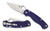Spyderco Paramilitary 2 Folding Knife Compression Lock Blue/Purple G-10 [3.44" Satin S110V] Clip Point C81PDBL2
