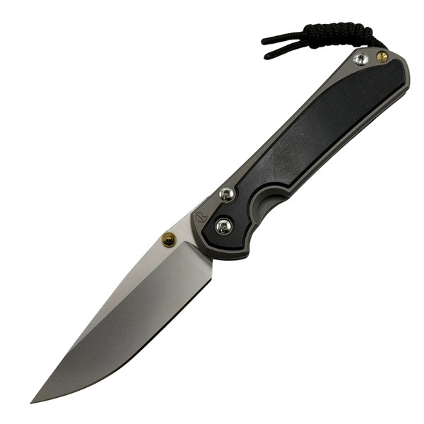 CRK Large Sebenza 31 Knife (Bog Oak Inlay)  [3.61" Stonewash CPM Magnacut] Drop Point L31-1100
