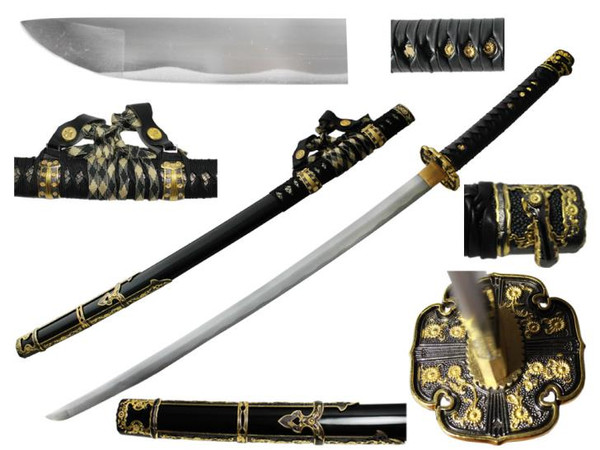 43.25" Jintachi Ceremonial Black Handmade Sword