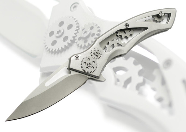 Steampunk Gears Pocket Knife