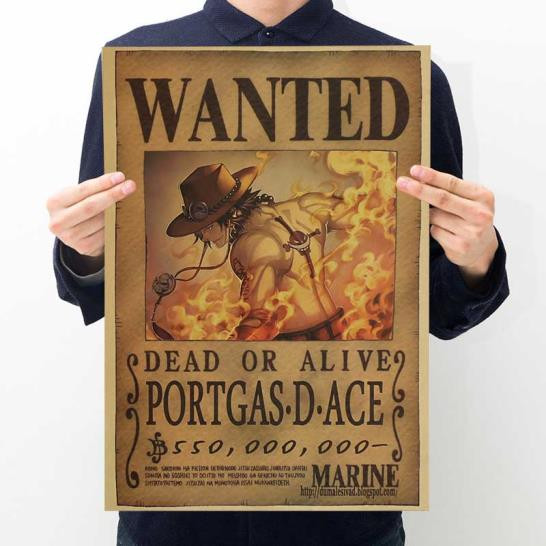 Print - One Piece Wanted Poster (PORTGAS ACE) - Pure Blades