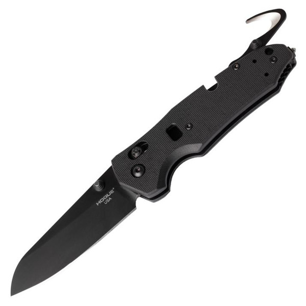 Hogue Knives Trauma Folding Knife ABLE Lock Black G-10 [3.40" Black N680] 34779