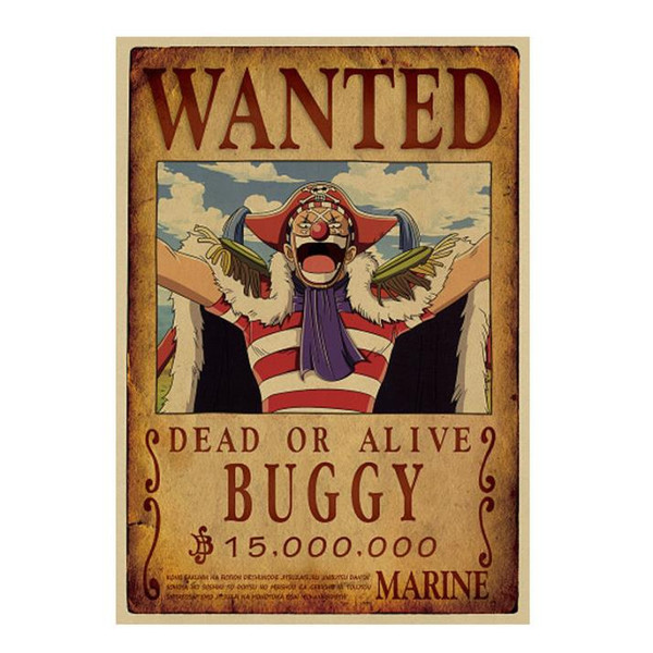Print - One Piece Wanted Poster (BUGGY) 15,000,000