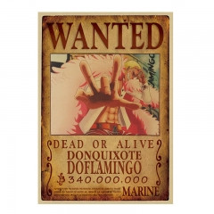 Print - One Piece Wanted Poster (DONQUIXOTE DOFLAMINGO) 340,000,000