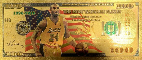 NBA Kobe Bryant (Dribbling Ball) Souvenir Coin Banknote