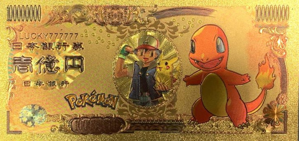 Pokemon Anime (Charmander) Souvenir Coin Banknote