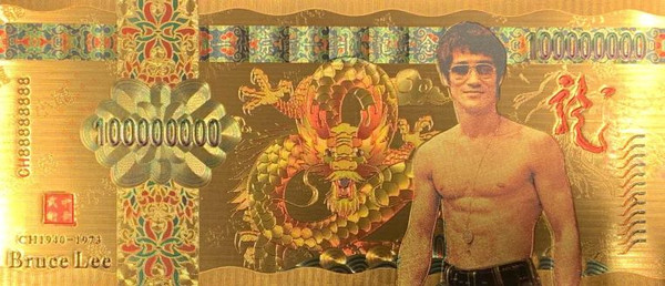 Bruce Lee (Glasses) Souvenir Coin Banknote