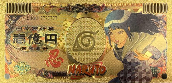 Naruto Anime (Hinata Hyuga) Souvenir Coin Banknote