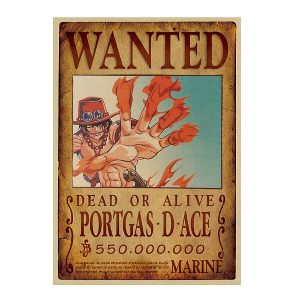 Print - One Piece Wanted Poster (PORTGAS ACE) 550,000,000