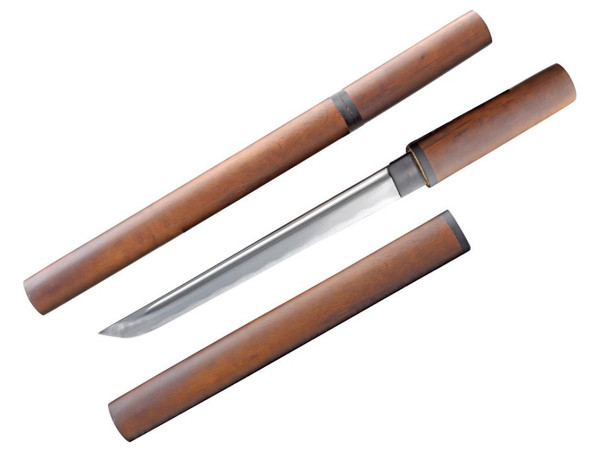 Samurai Wakizashi 20" with Natural Wood Finish Sword (1045 Carbon)