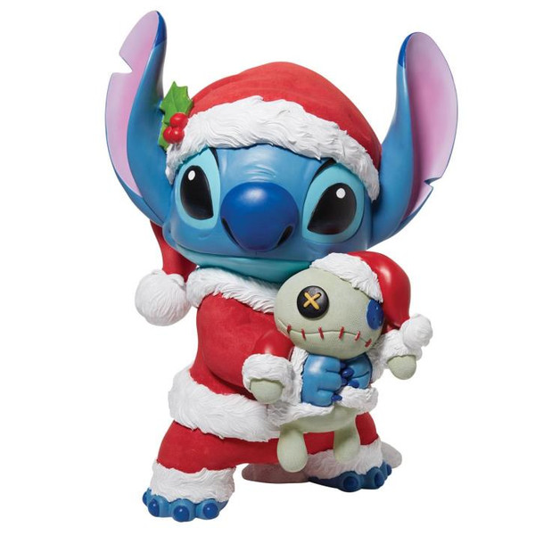 Disney - Big Fig Santa Stitch "Lilo & Stitch" Statue 15.5-Inches (Jim Shore)