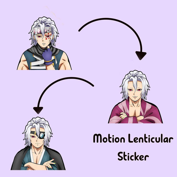3D (SMALL) Motion Sticker (Demon Slayer) Tengen Uzui