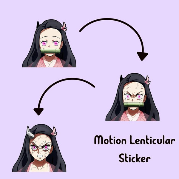 3D (SMALL) Motion Sticker (Demon Slayer) Nezuko Kamado #19