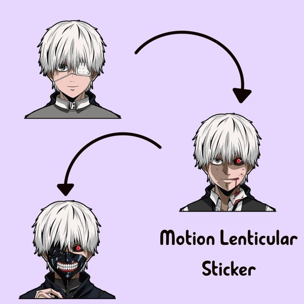 3D (SMALL) Motion Sticker (Tokyo Ghoul) Ken Kaneki