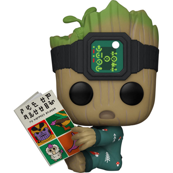 Funko Pop Groot with Onesie with Book (I Am Groot) #1193, vinyl figure of Groot in onesie holding a book, part of the I Am Groot series.