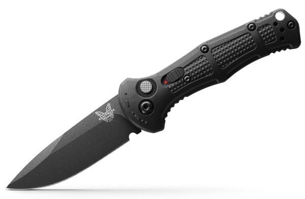Benchmade Mini Claymore Auto Grivory Black Pocket Knife (3" Black D2) 9570BK
