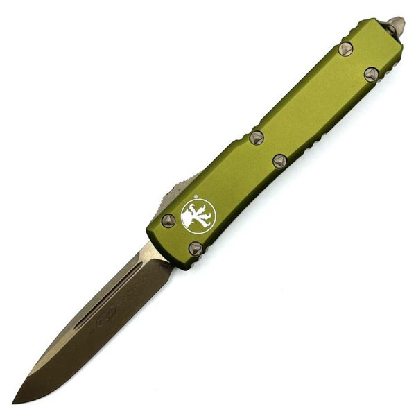 Microtech Ultratech Bronze OD Green OTF Knife (3.46" Bronze Apocalyptic) 121-13APOD