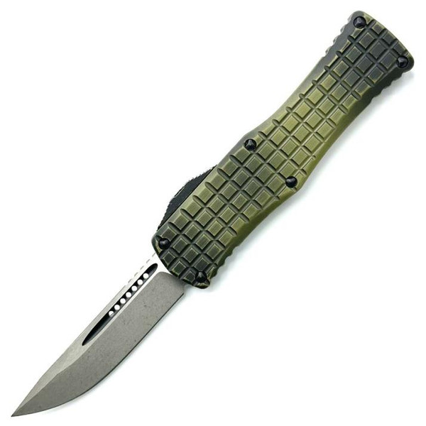 Microtech Hera Grenade Green OTF Knife (3.125" Apocalyptic) 703-10APFRGS