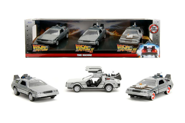 Model Car - 1:32 Back to the Future Delorean [Part 1/2/3] (3 Pack)
