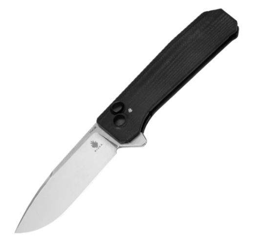 Brat Button Lock [Integral G-10] Pocket Knife (3.50" Stonewash 154CM) Kizer Cutlery V3630C1
