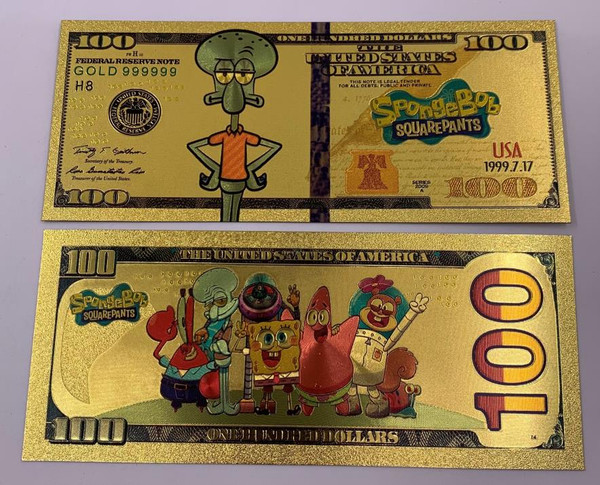 SpongeBob (Squidward Tentacles) Souvenir Coin Banknote