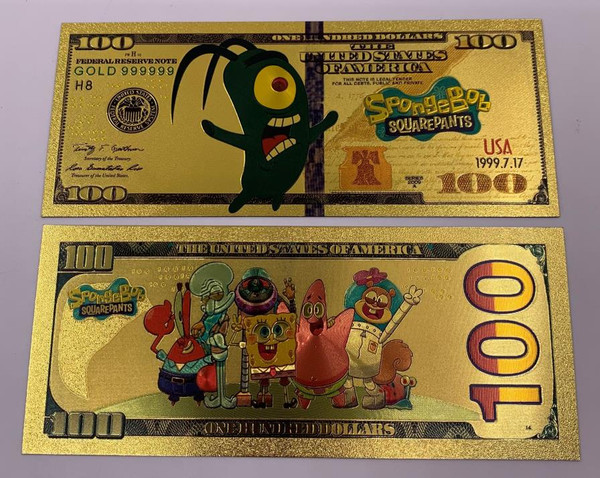 SpongeBob (Sheldon J. Plankton) Souvenir Coin Banknote